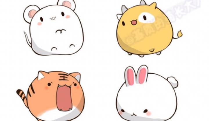 可爱的十二生肖小动物q版