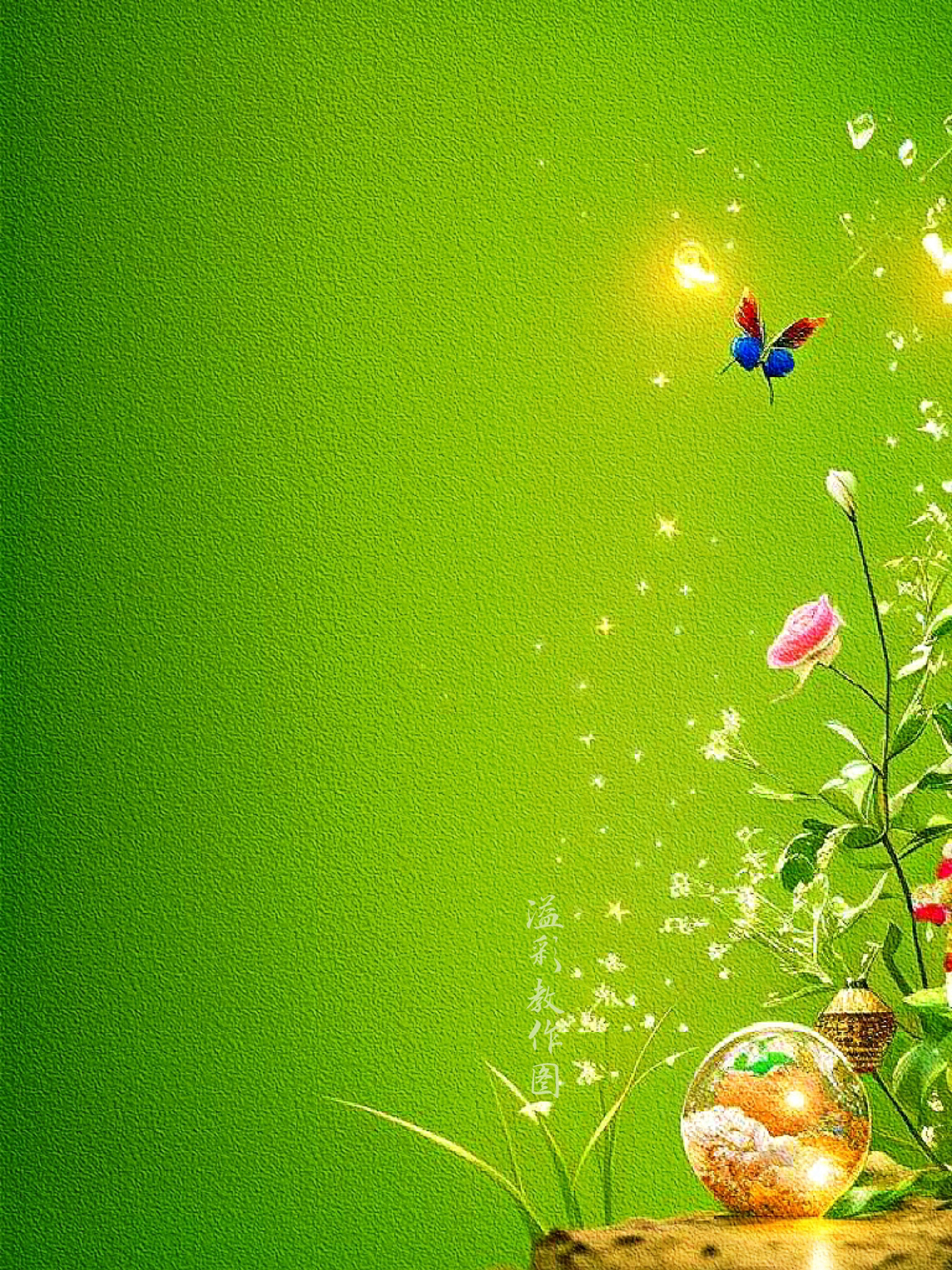 轻奢绿色系列 手机壁纸背景图 朋友圈吸睛图 嗨,我是喜欢制作美图的