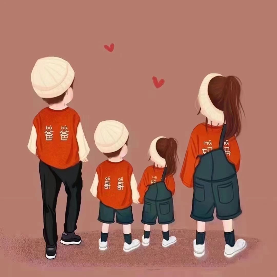 一家四口亲子头像要收藏起来00 一家四口, 爸爸妈妈哥哥弟弟组合