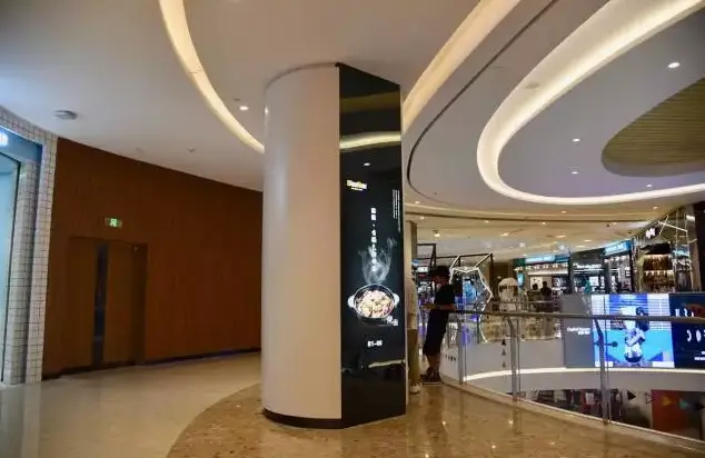 购物中心公区立柱包装的花样玩法!_柱子