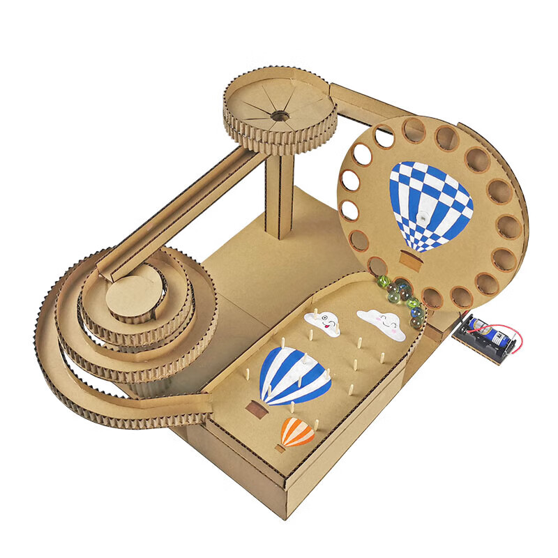 星迎三年级下科学过山车 自制纸板材料包滚珠手工幼儿作业弹珠玩教具