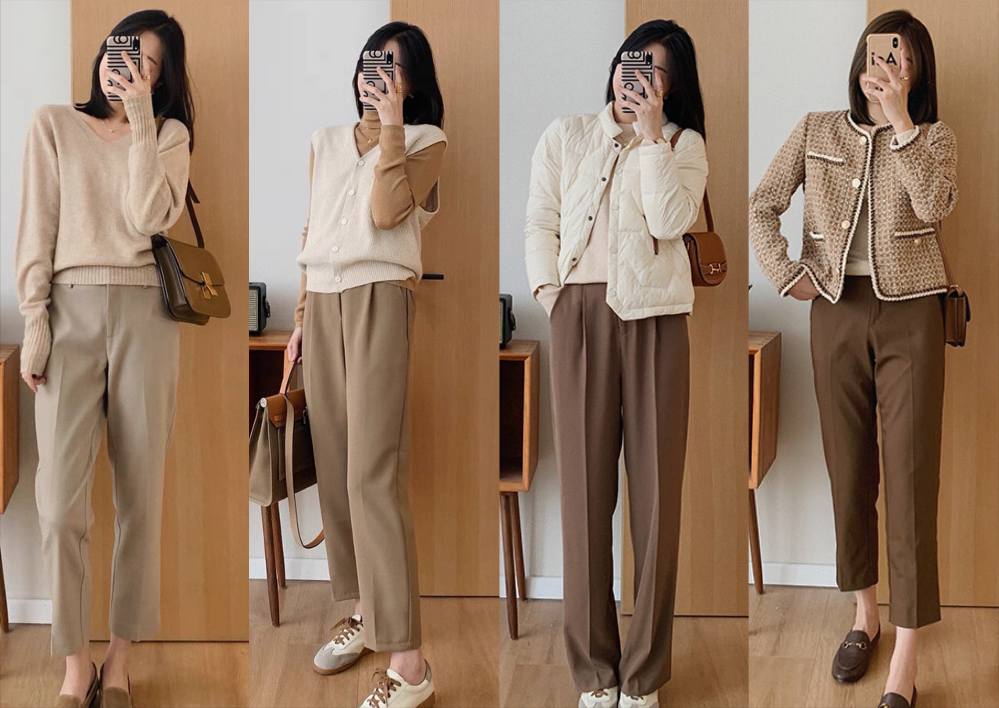 一条卡其色裤子就能提升时尚感,秋冬就该这么穿