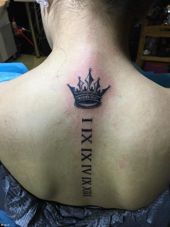 皇冠罗马数字_纹身图案手稿图片_阿祖的纹身作品集