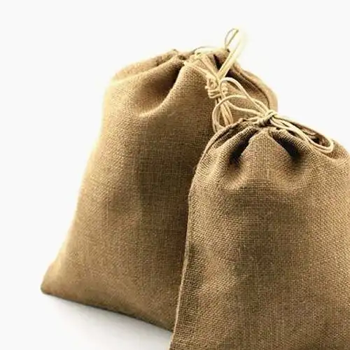 束口亚麻袋 拉绳麻袋 抽绳棉麻袋 拉绳束口饰品袋 束口袋厂家图片
