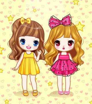 巴啦啦小魔仙贝贝公主与雅雅公主两姐妹卡通动漫简笔画动漫人物简笔画