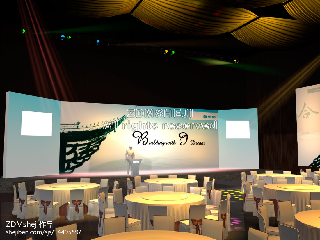 混搭风格会场布置方案效果图大全 – 设计本装修效果图