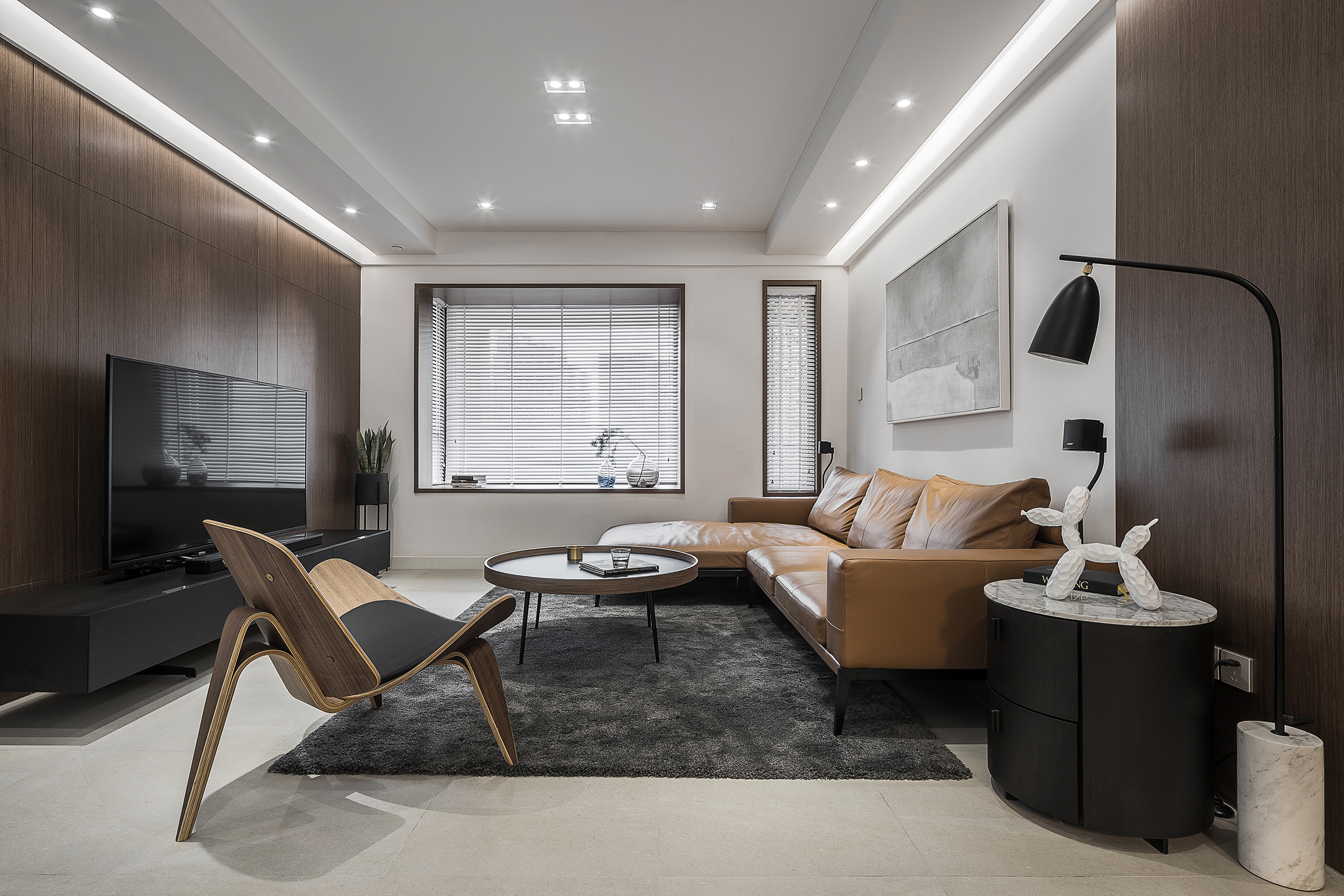 120㎡现代风格客厅装修效果图