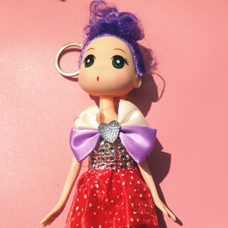 新款韩版diy芭比娃娃26cm迷糊娃娃公仔挂件女孩玩具2元钥匙扣