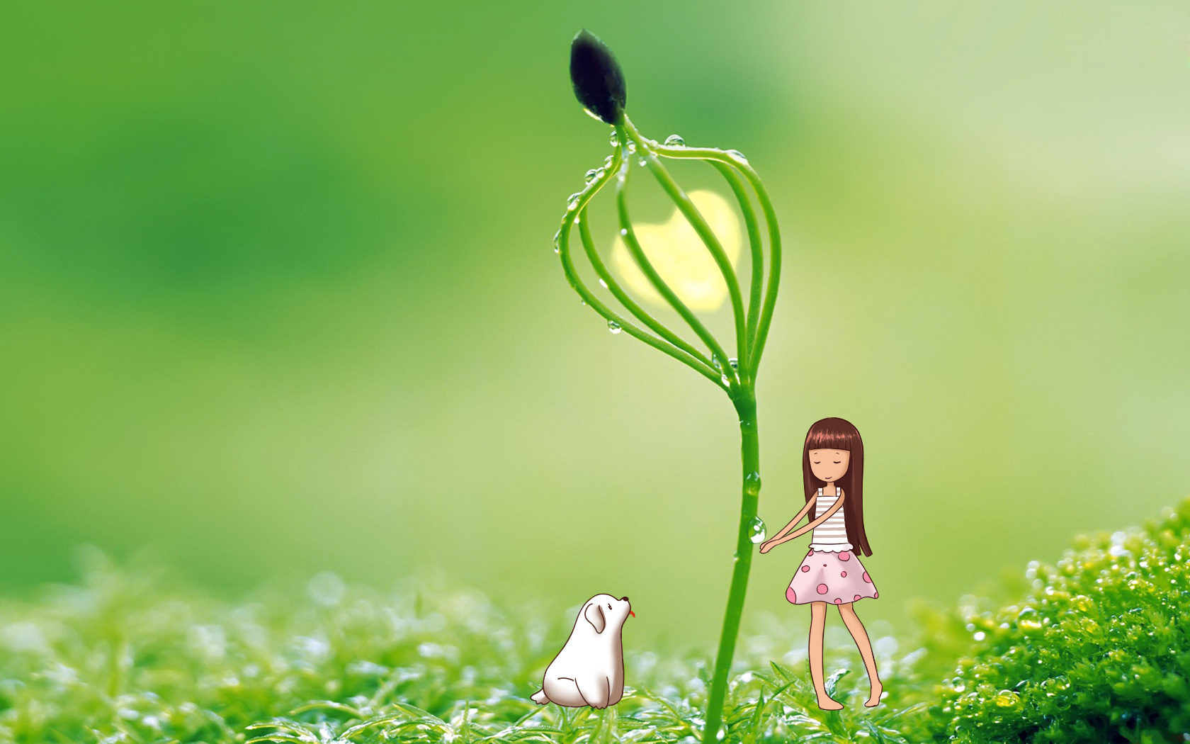 小清新简约背景高清桌面壁纸