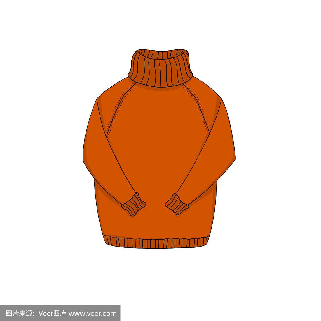毛衣,一个物体,橙色,天气,卡通