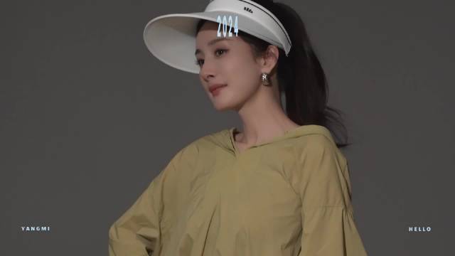 杨幂高马尾运动风#  这个女人怎么穿防晒衣都这么好看  非常的青从行