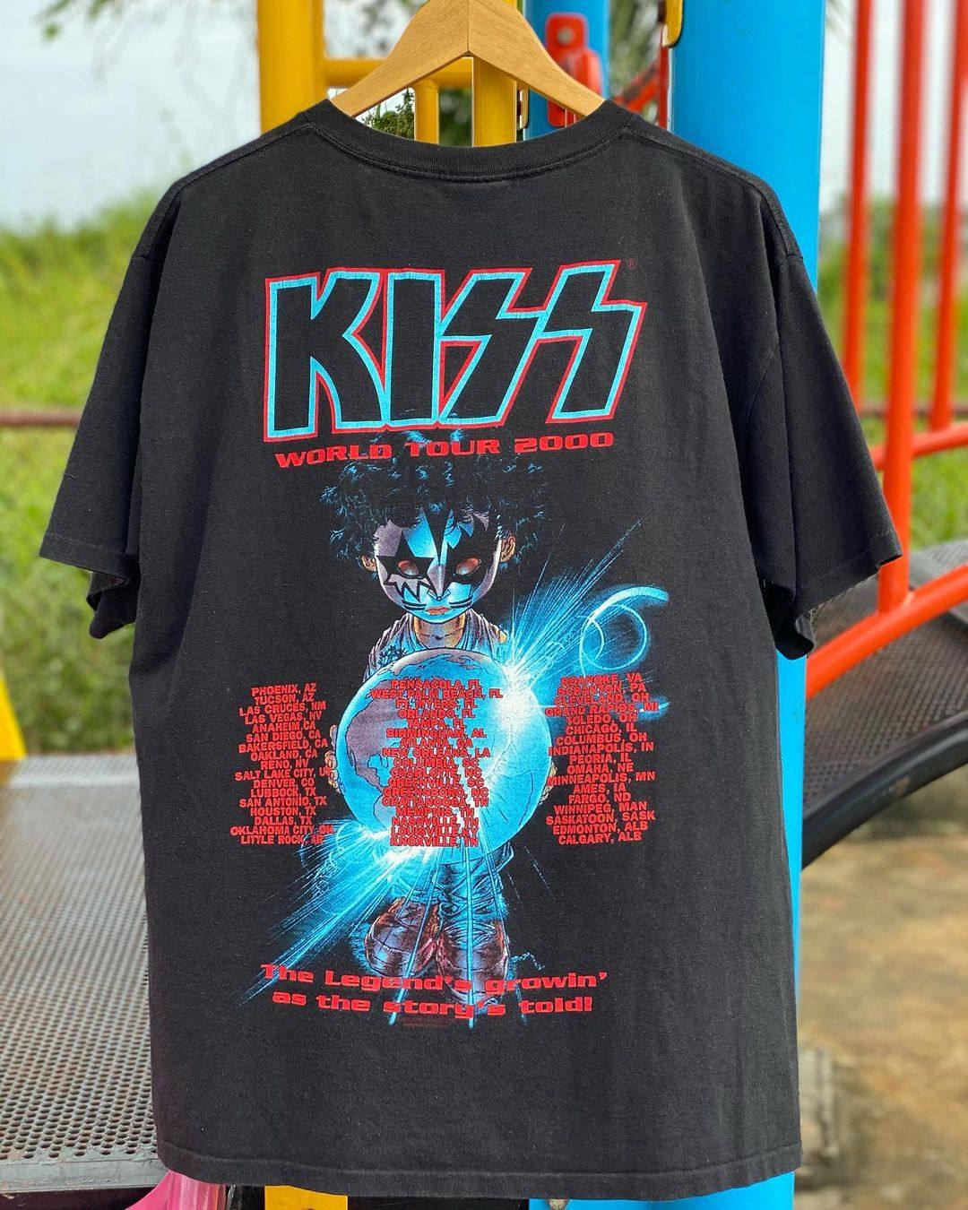 kiss合唱团重金属摇滚乐队2000kiss farewell tour巡回演唱会短袖