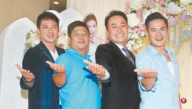 "红孩儿"成员六缺二,王海轮(左起),汤俊霈,张克帆,马国贤四人合体.