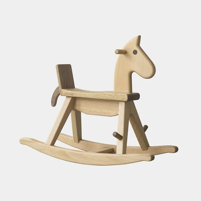 实木时光木马 木迹制品设计师 原木手工木蜡油摇马儿童成人