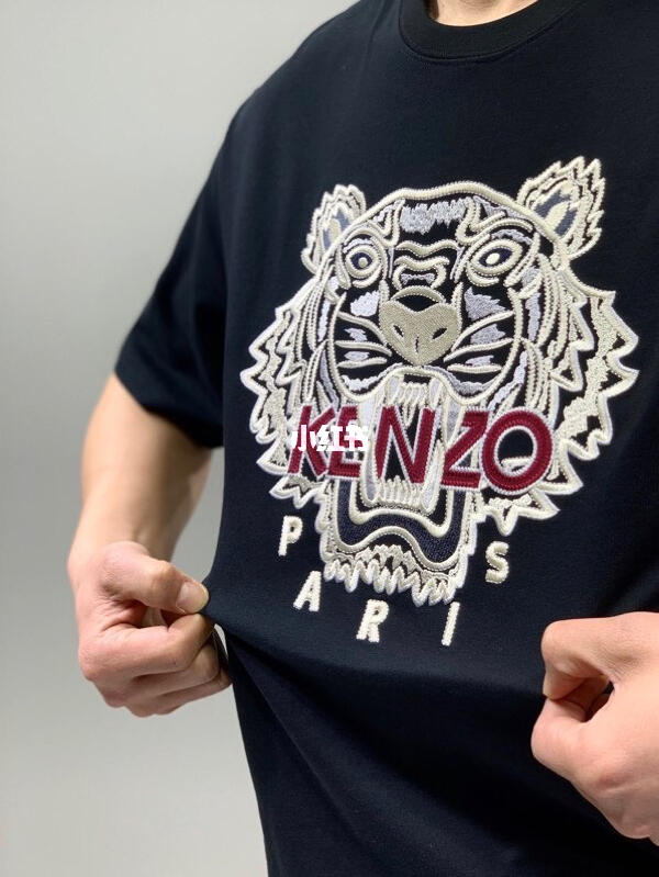 夏季kenzo新款高田贤三老虎头刺绣男女同款