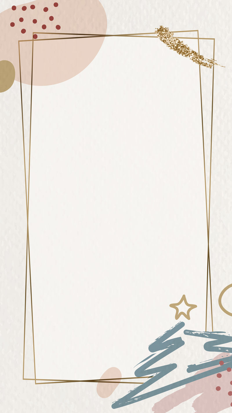 圣诞图案手机壁纸矢量金框素材-高清图片-摄影照片-寻图免费打包下载