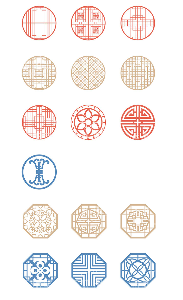 复古中国风古典传统图腾花卉花纹图案背景印刷包装设计矢量ai素材