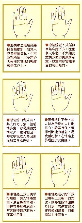 最详细的感情线图解