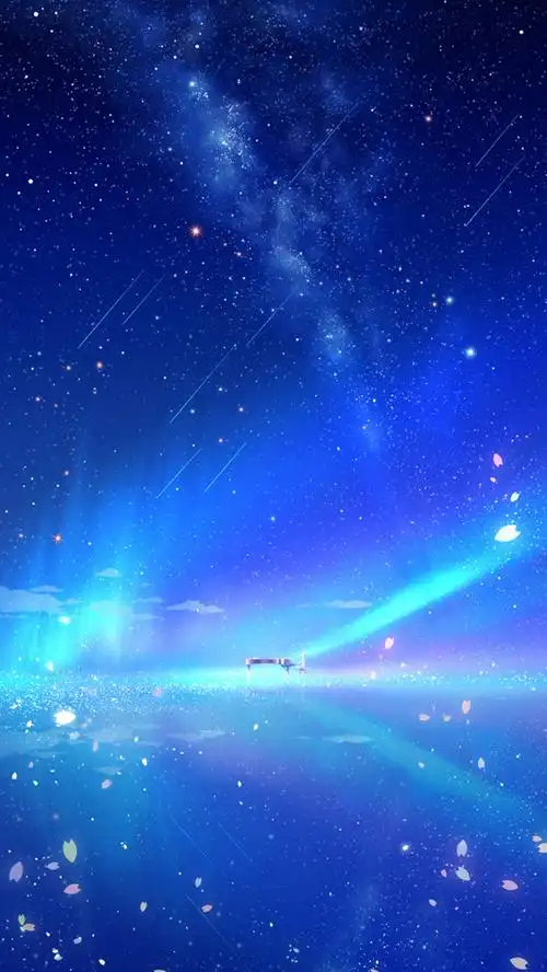 深蓝色梦幻星空场景h5背景元素