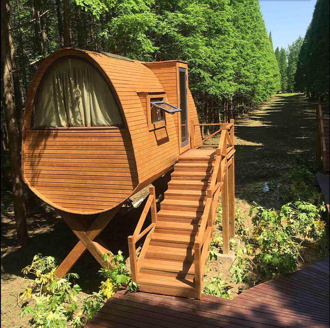 防腐木木屋别墅小型户外移动木屋小型农家乐木屋庭院民宿小木屋