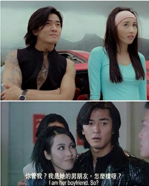 "陈浩南"和"小结巴"25年后重逢,两人同框,嫩回古惑仔模样