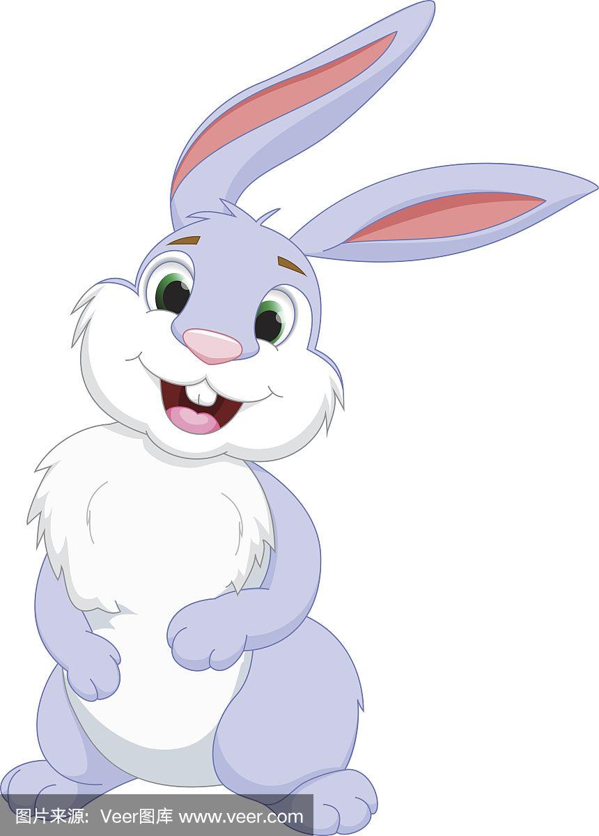 可爱的卡通兔子