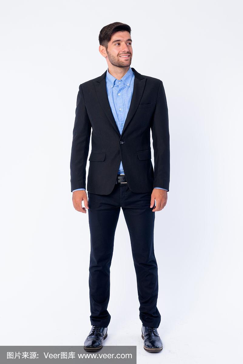 全身像,幸福,男商人,络腮胡子,青年人