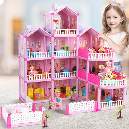 儿童过家家娃娃屋拼装公主城堡芭比娃娃玩具