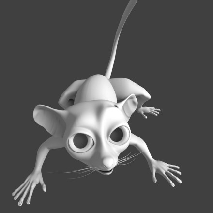 blender 简单老鼠3d模型素材免费下载-blender3d模型库