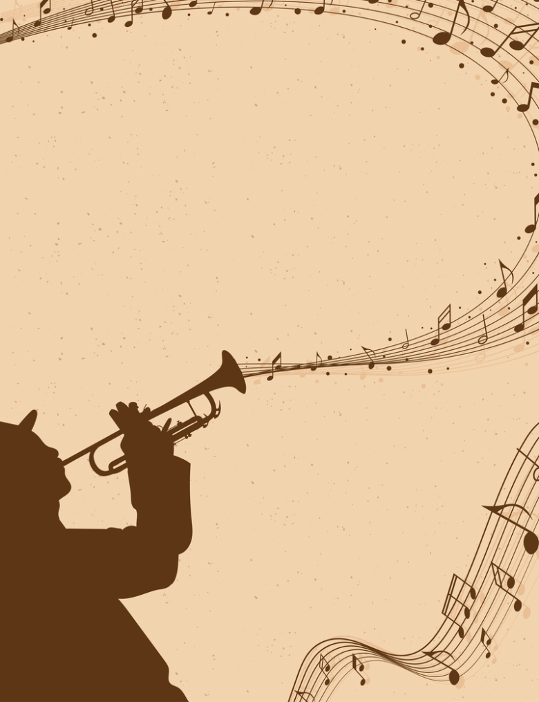 卡通手绘交响乐音乐会海报背景素材