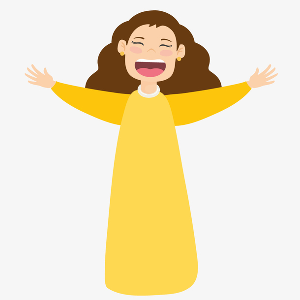 母亲节卡通人物唱歌矢量素材