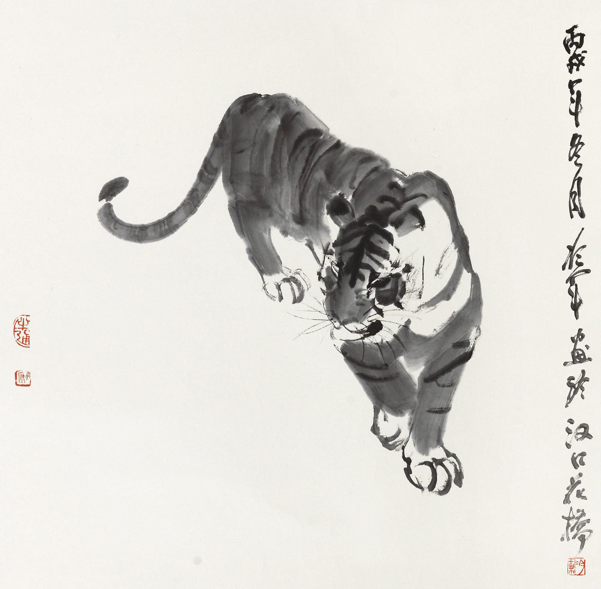 冷军 行者无疆 镜心 水墨纸本