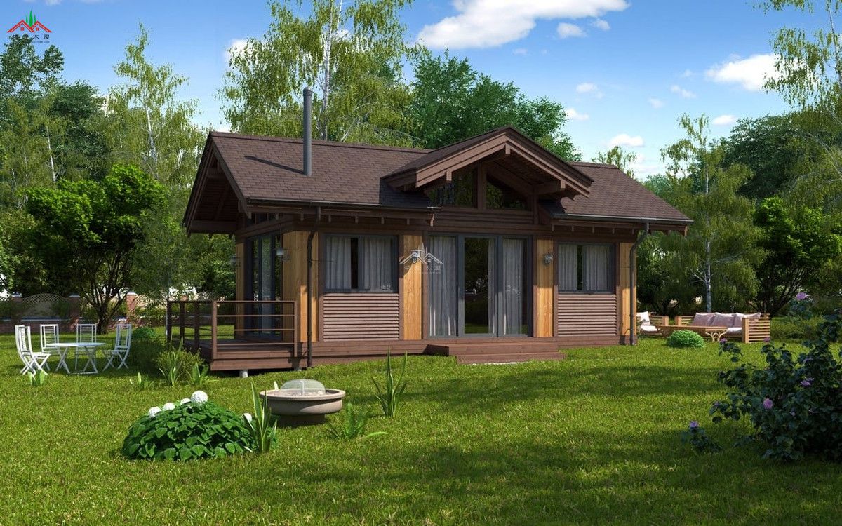 适合营地住宿小度假木屋30平方左右-木屋价格2800元/平米起_木屋建造