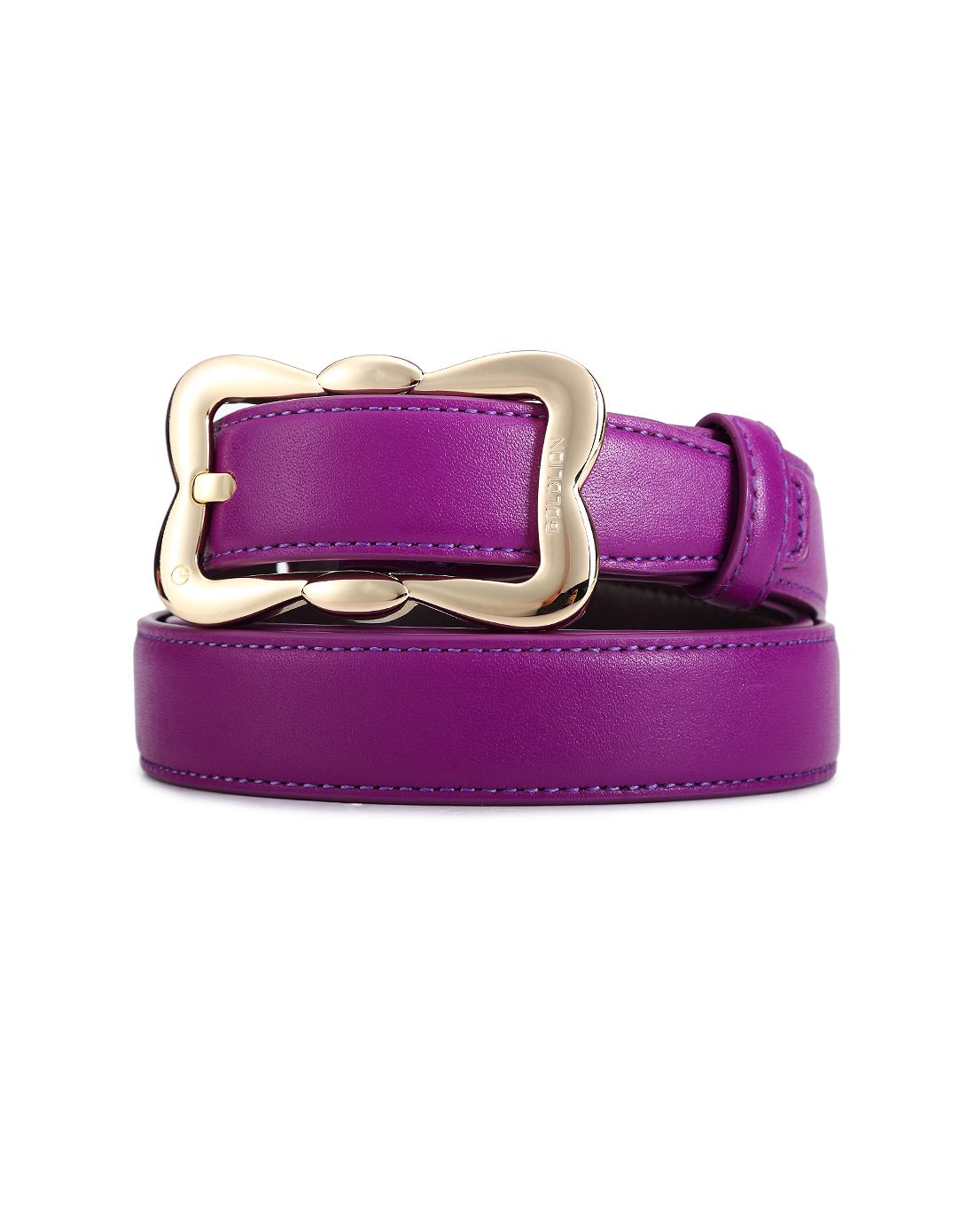 女装紫色潮流时尚针扣皮带