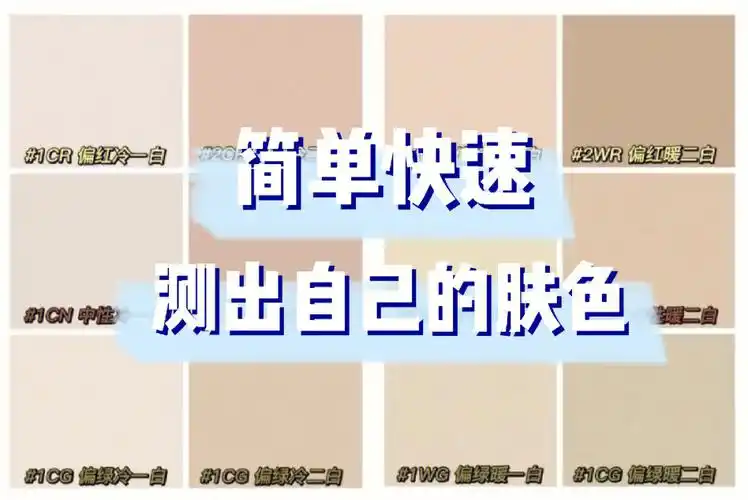 照一张自己皮肤的图片(正常光线下,不要美颜)266把图二的肤色卡截图