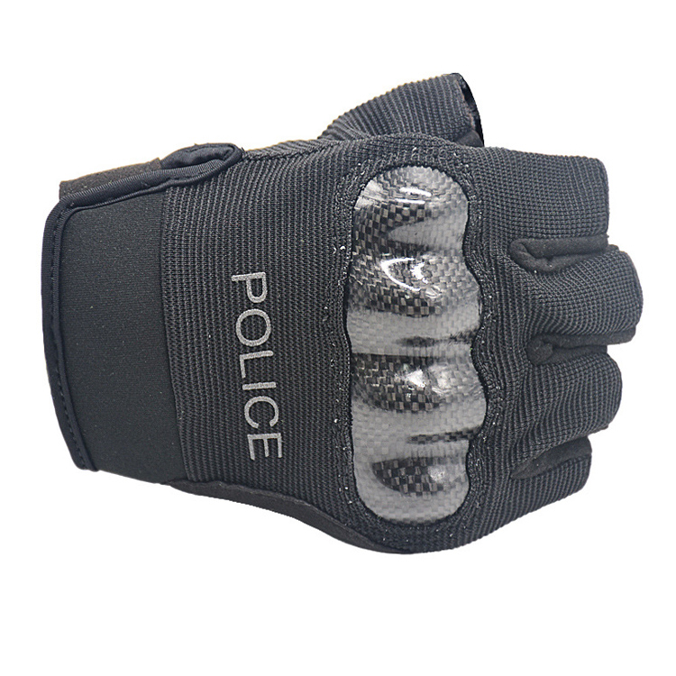 半指铁骑特警手套夏季骑警摩托车手套