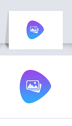 手机图片图库ppt素材|彩色渐变图片图库相册图标设计