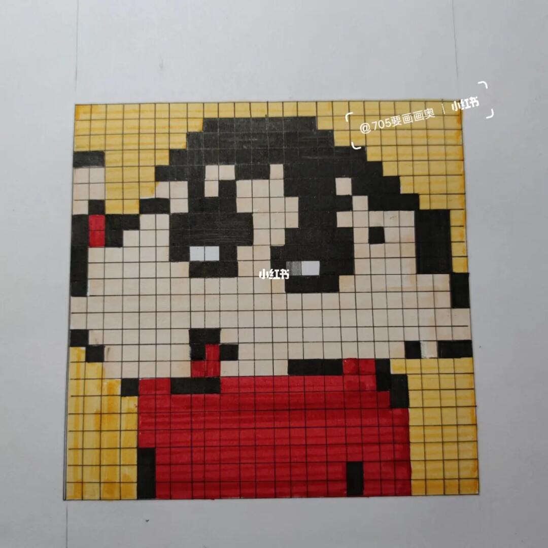 像素画,马赛克像素画,蜡笔小新_像素画_蜡笔小新怎么样_格子画_格子