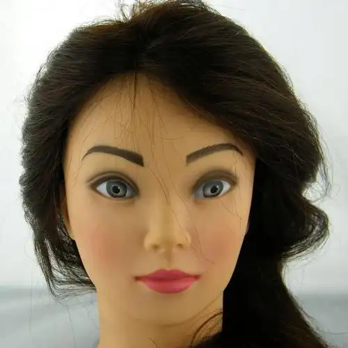 供应教习头/模特头/头模/真发练习头模/公仔头/假人头/全真发批发