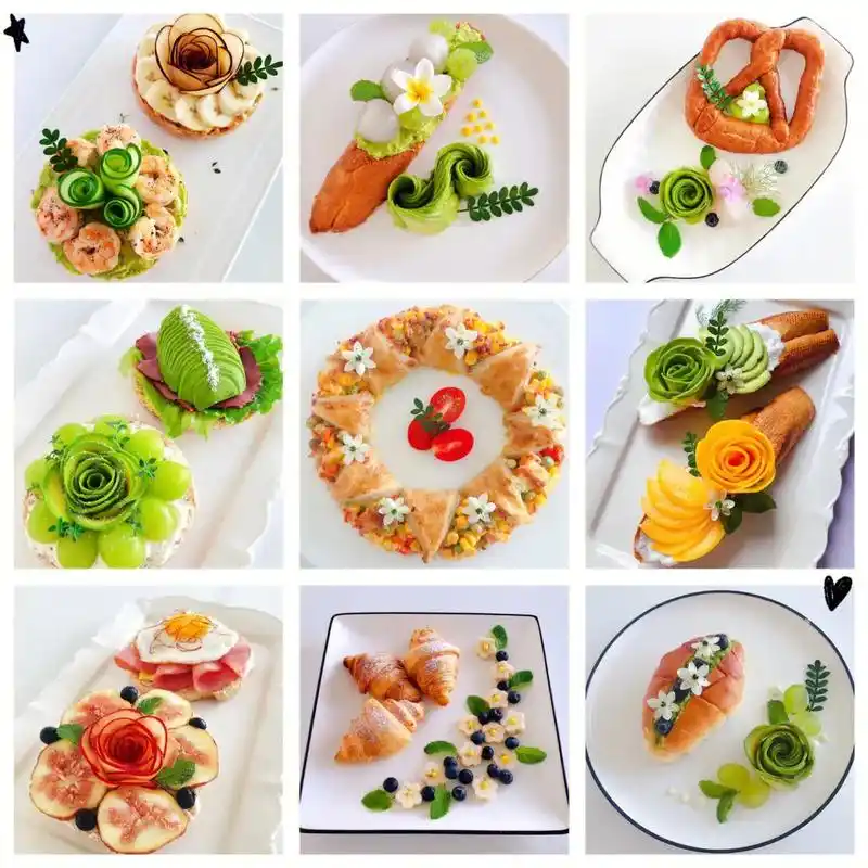 我的早餐摆盘合集(十二)好颜值让美味升级|||#笔记灵感   - 抖音