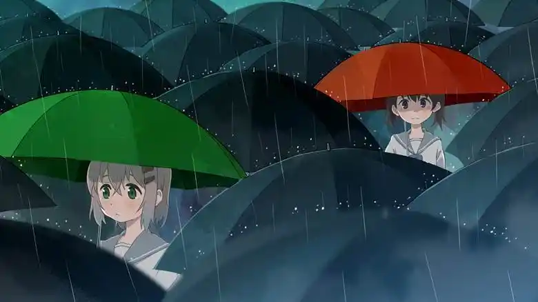 ふたりの距离lee的打伞的人物插画图片