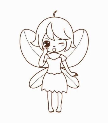 简笔画小精灵女简笔画可爱的精灵 画法教程 简单学会人物简笔画  漂亮