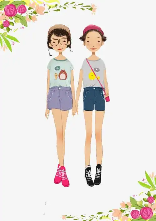 卡通,插画,儿童插画,故事插画,可爱,卡通动物,卡通人物,好姐妹