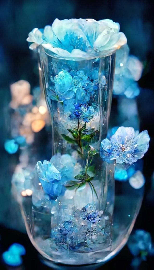 蓝玫瑰壁纸与梦幻之花