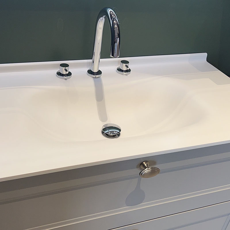 定制美国进口杜邦可丽耐一体盆台面浴室柜组合套装台下盆洗脸盆池