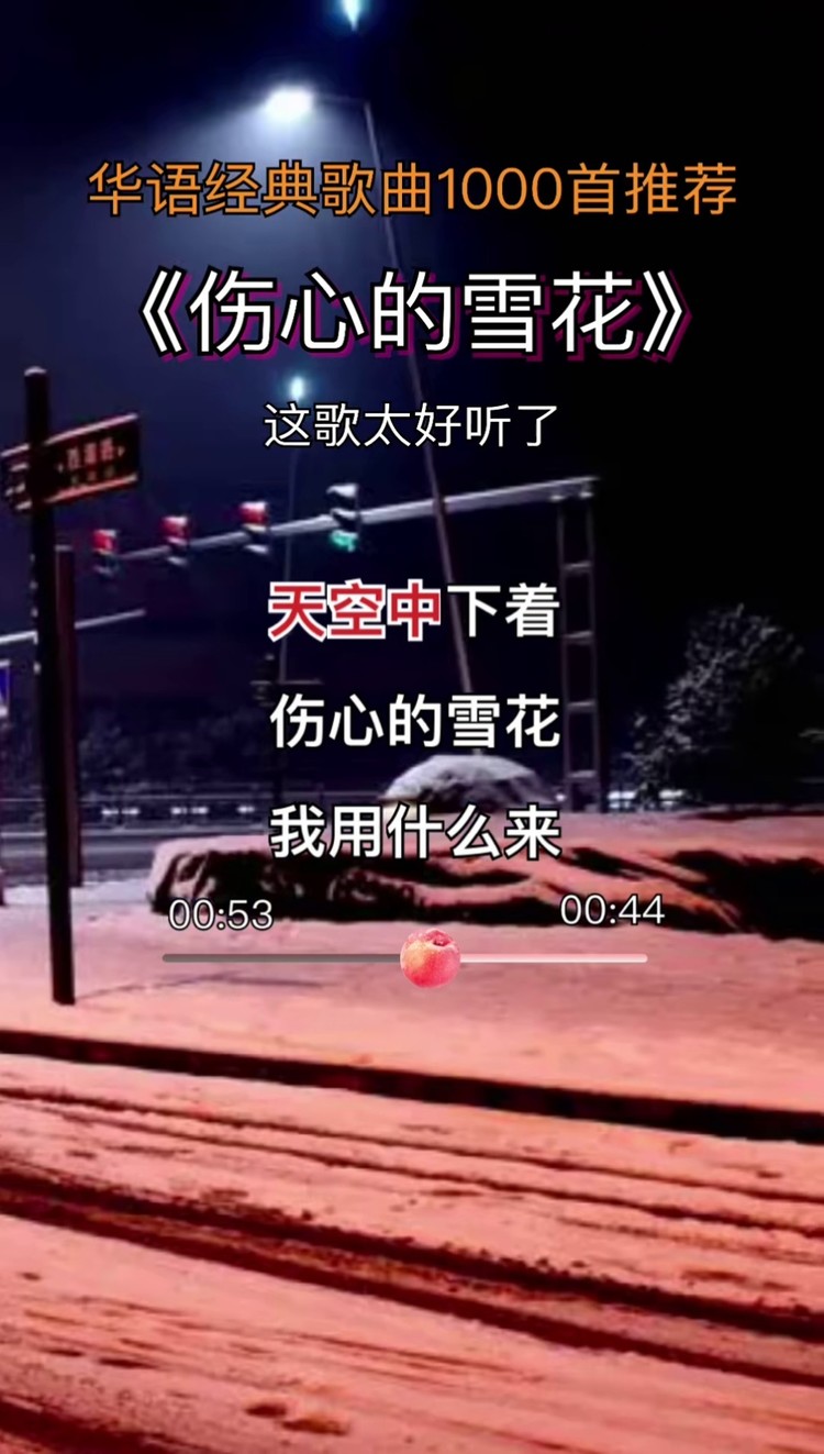 伤心的雪花 #伤感歌曲 #情歌 #音乐推荐