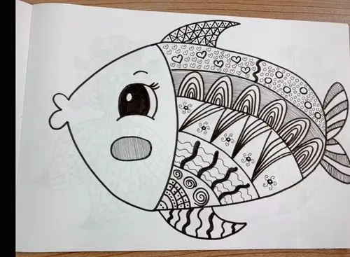 "停课不停学"一温三小幼儿园大班段美术《线描画》 看图讲故事