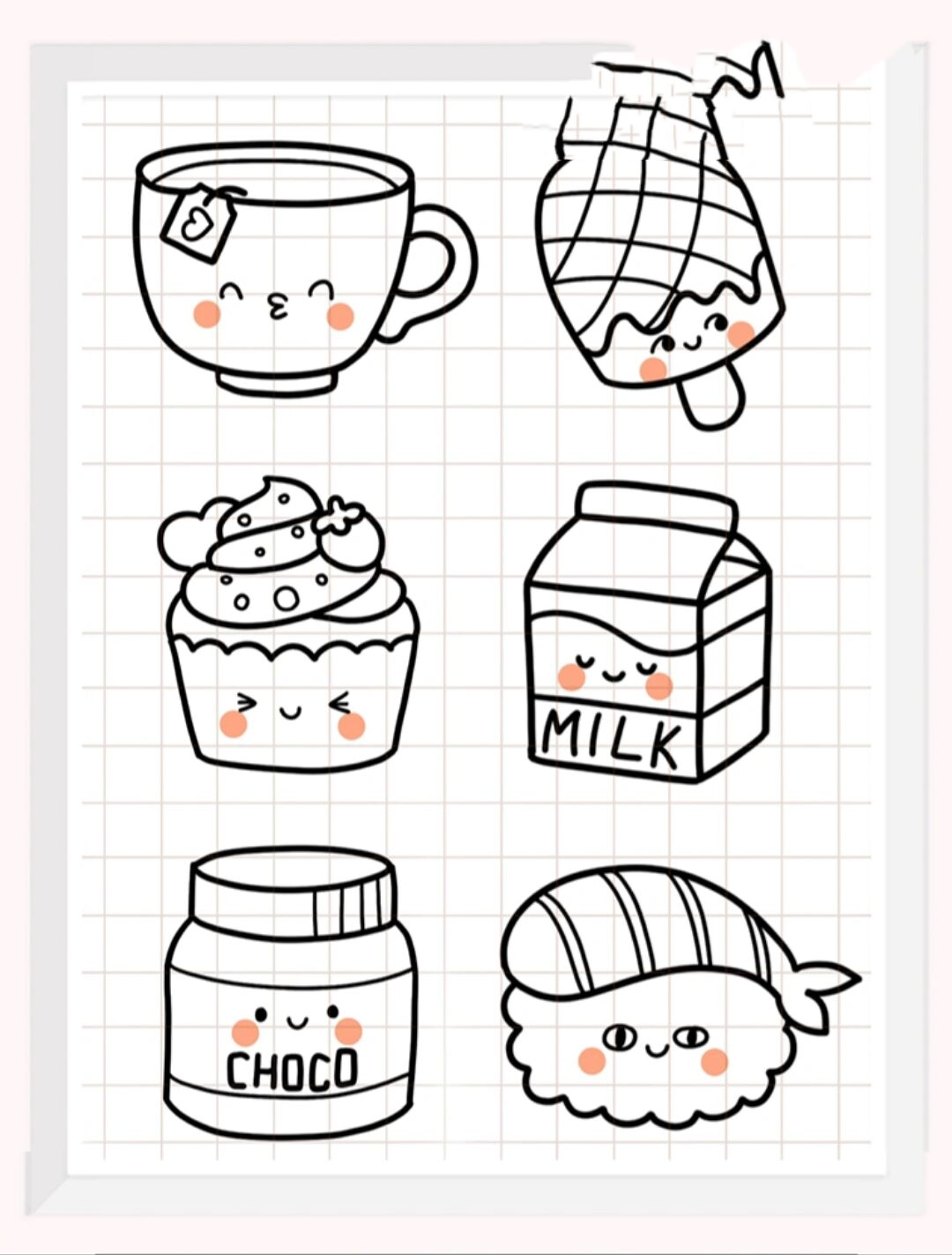 简笔画|萌萌哒食物简单甜品点心牛奶蛋糕   我生命里最大的突破之一