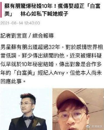 苏有朋否认与经纪人隐婚十年为何现在才发声