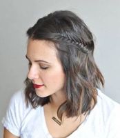 短发半扎今年最火韩式短发半扎发型图片